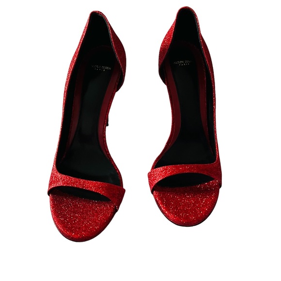 Just in time for Christmas! Ruby red sparkling heels size 38 - Picture 2 of 7
